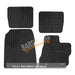 White Trim Tailored Black Rubber Car Mats for Toyota Iq 09> Set of 4 With 2 Clips UKB4C  - Dynamic Drive