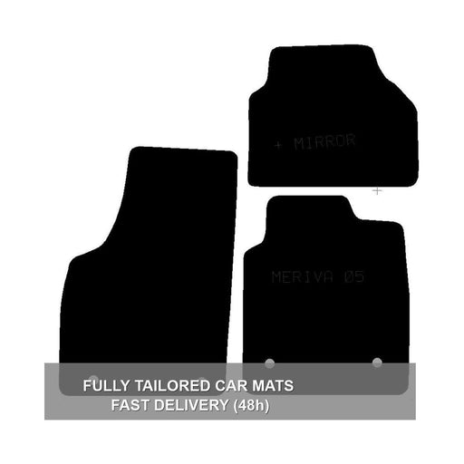 Tailored Car Mats fits Vauxhall Meriva 05-10 + Clips 2005 2006 2007 2008 2009 20 UKB4C  - Dynamic Drive