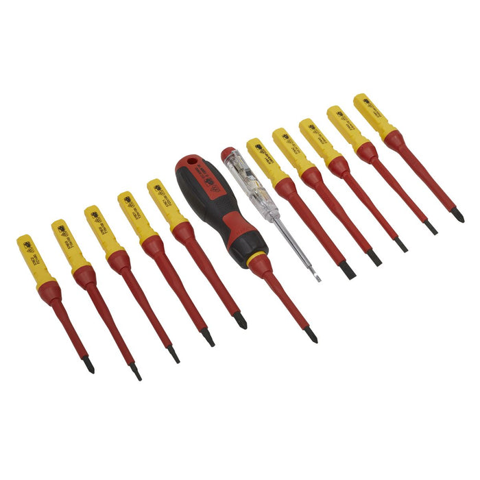 Sealey Screwdriver Set 13pc Interchangeable VDE Approved AK6128 Sealey  - Dynamic Drive