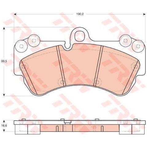 Genuine TRW Brake Pads (Front) (R90) GDB1720 TRW  - Dynamic Drive