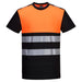 Portwest Pw3 Hi-Vis Cotton Comfort Class 1 T-Shirt S/S PW311BKYXXXL Portwest  - Dynamic Drive