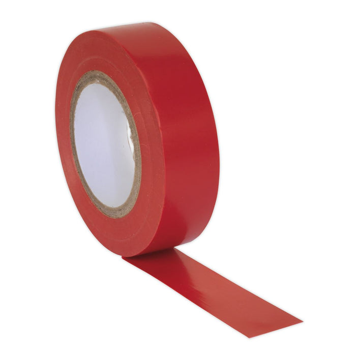 Sealey PVC Insulating Tape 19mm x 20m Red Pack of 10 ITRED10