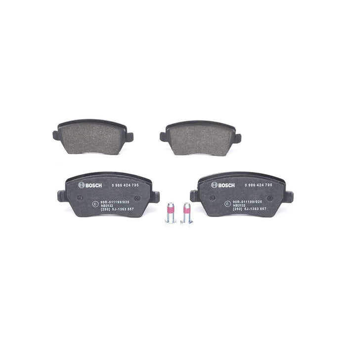 Genuine Bosch Brake Pad Set Bp936 fits Nissan Micra - 1.2 - 03-10 0986424795