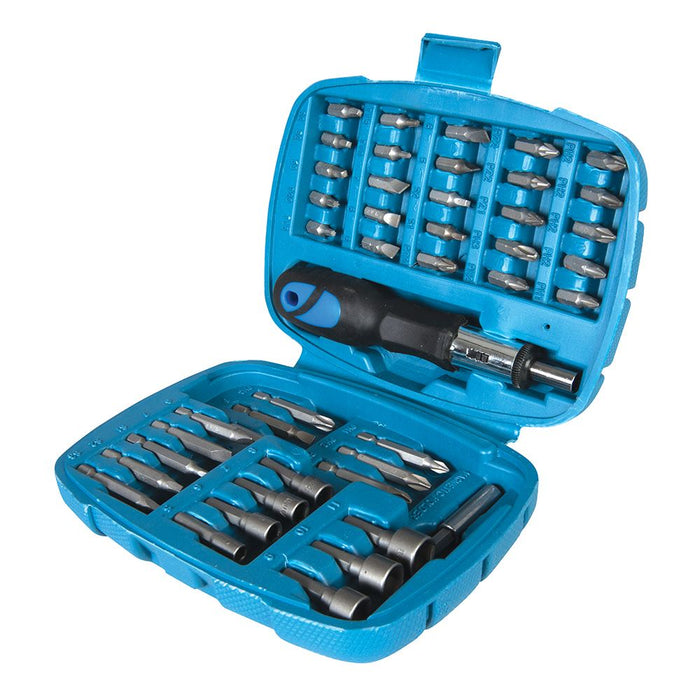 Silverline Ratchet Screwdriver Bit & Socket Set 45pce 45pce Silverline  - Dynamic Drive