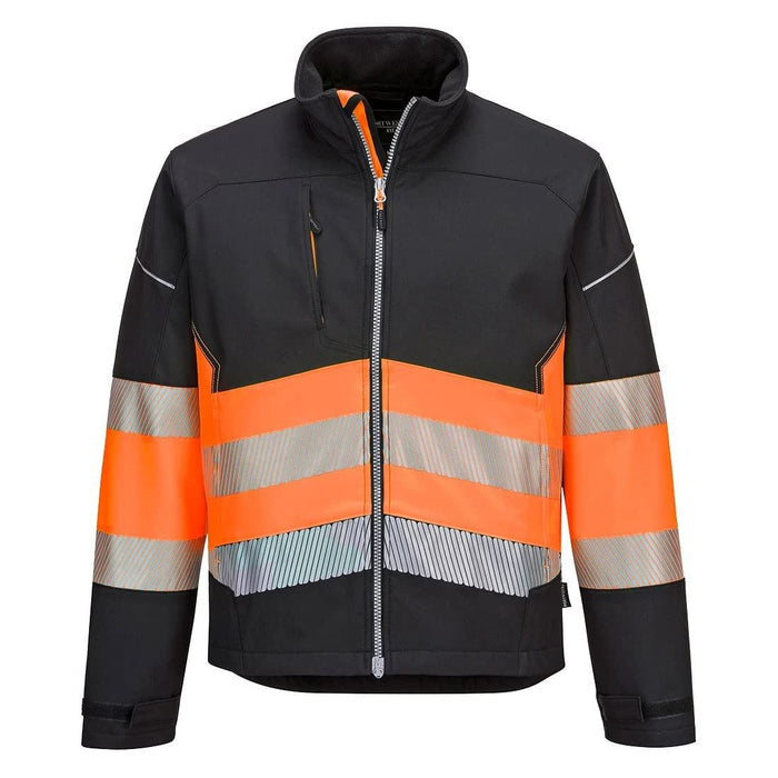 Portwest Pw3 Hi-Vis Class 1 Softshell Jacket (3L) Larg PW375BKYL Portwest  - Dynamic Drive