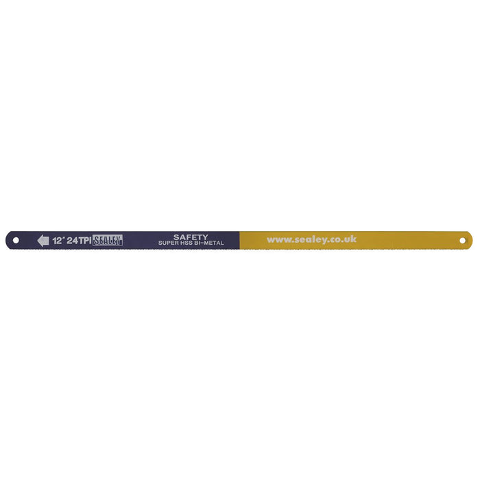 Sealey Hacksaw Blade 300mm HSS Bi-Metal 24tpi Pack of 5 HSB0524 Sealey  - Dynamic Drive