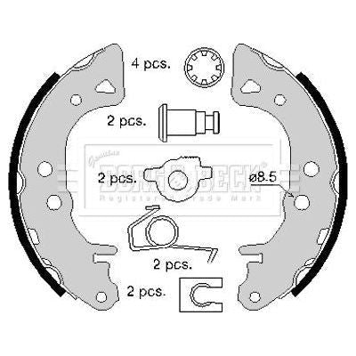 Genuine Borg & Beck Brake Shoes fits PSA Saxo106 9103 BBS6142