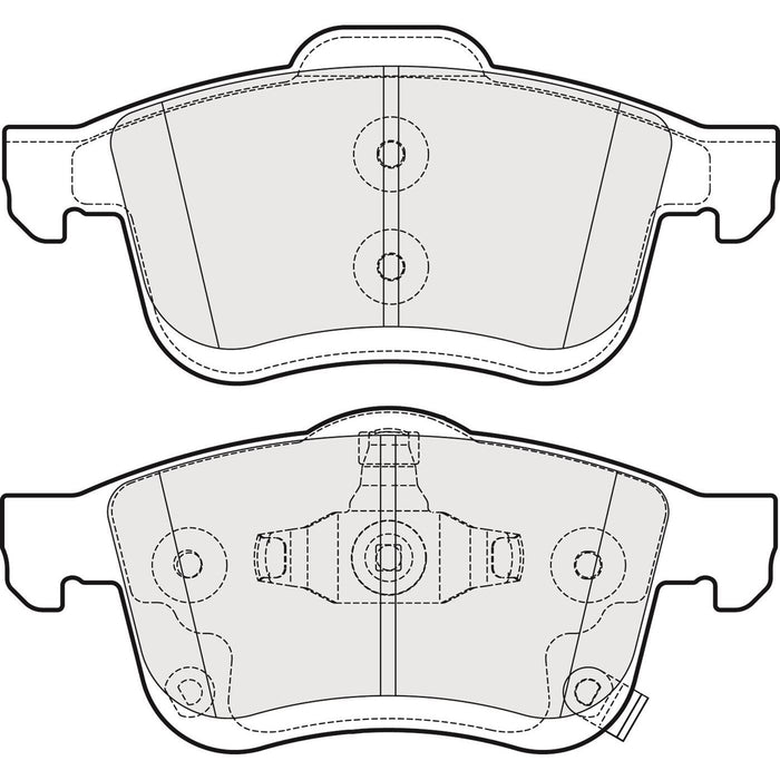 Genuine APEC Front Brake Discs & Pads Set Vented for Fiat 500L