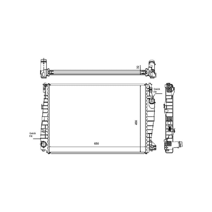 NRF Radiator 53487 NRF  - Dynamic Drive