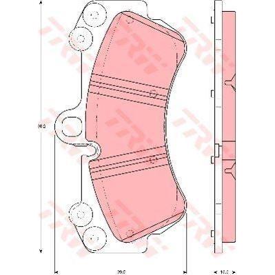 Genuine TRW Brake Pads (Front) (R90) GDB1547