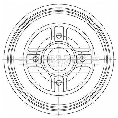 Genuine Borg & Beck Brake Drum fits Dacia Logan ABS 0510 BBR7259 Borg & Beck  - Dynamic Drive