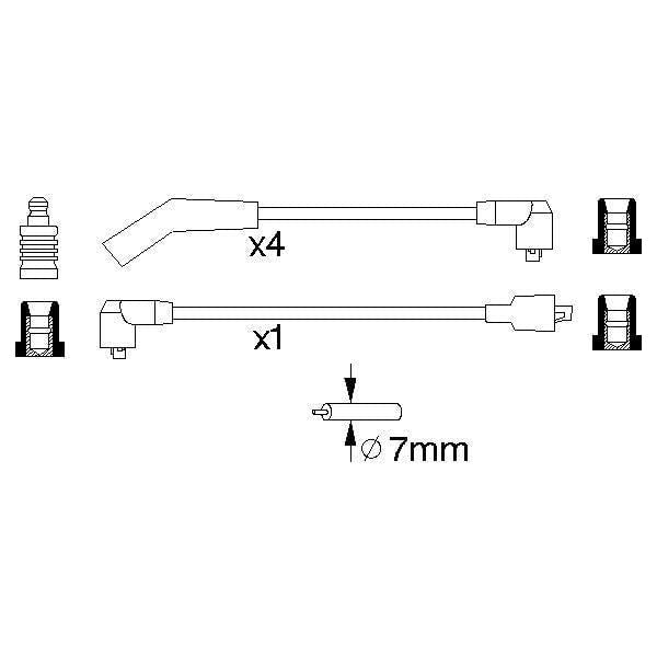 Genuine Bosch Ignition Lead B772 fits Rover 100 111 - 1.1 - 90-99 0986356772