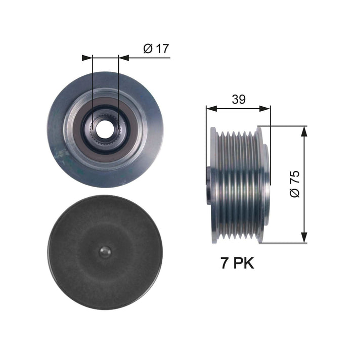 Gates Over Running Alternator Pulley OAP7119