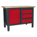 Sealey Workstation with 3 Drawers & Cupboard AP1372B Sealey  - Dynamic Drive