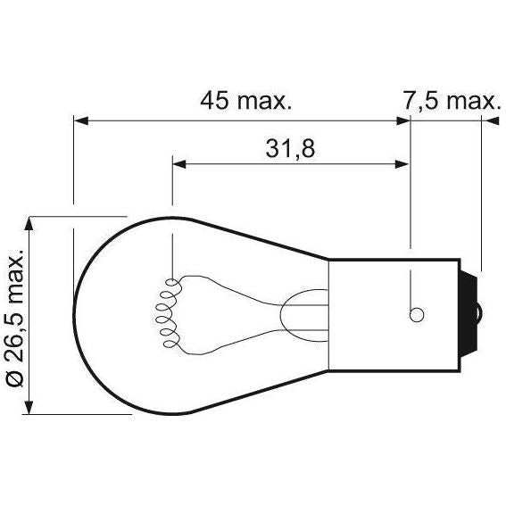 Genuine Valeo fits P21W Bulb Cardboard X2 Essential Valeo  - Dynamic Drive