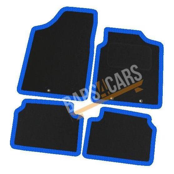 Fully Tailored Blue Trim Carpet Mats Hyundai I-10 09-14 Set of 4 + 3 Clips UKB4C  - Dynamic Drive