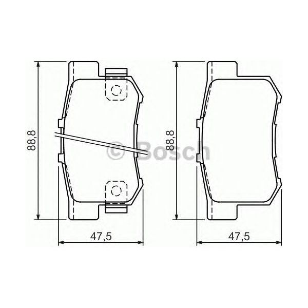 Genuine Bosch Brake Pad Set Bp1266 fits Honda CR-V - 2.0 - 01-07 0986494358