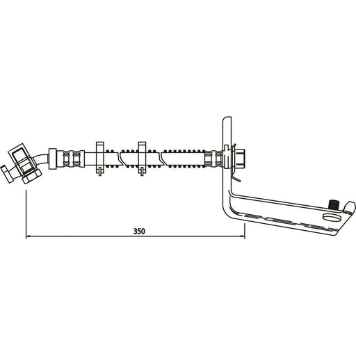 Apec Brake Hose Rear Right Fits Land Rover Discovery Apec  - Dynamic Drive