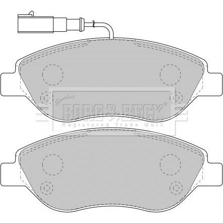 Genuine Borg & Beck Front Brake Pads fits Fiat Stilo 2.4 20v 01 BBP1754 Borg & Beck  - Dynamic Drive