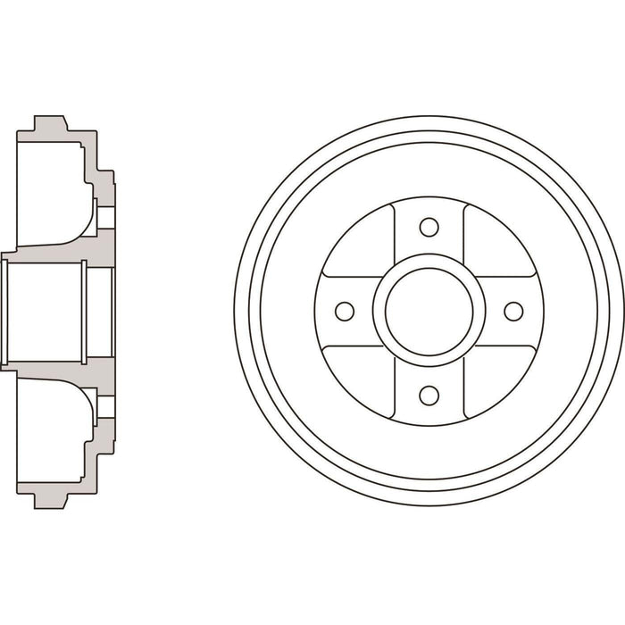 Apec Brake Drum Rear Fits Opel Agila Vauxhall