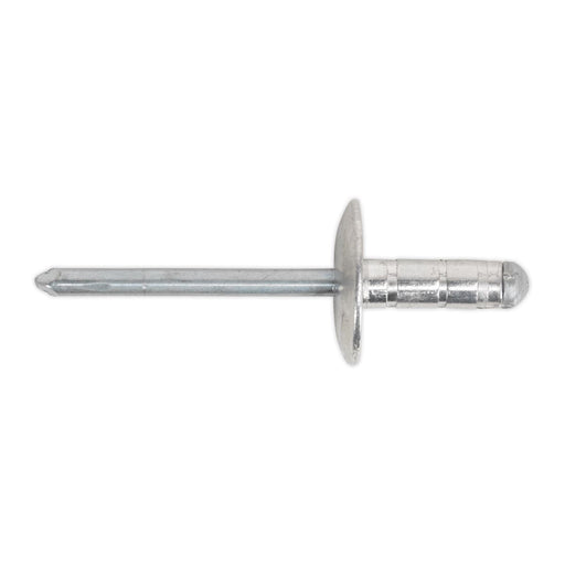 Sealey Aluminium Multi-Grip Rivet Large Flange 4.8 x 13mm Pack of 200 RM4813L Sealey  - Dynamic Drive