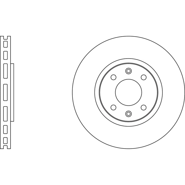 Genuine APEC Front Brake Discs & Pads Set Vented for Peugeot 207