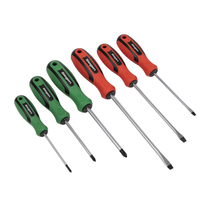 Sealey Soft Grip Screwdriver Set 6pc S0615 Siegen by Sealey  - Dynamic Drive