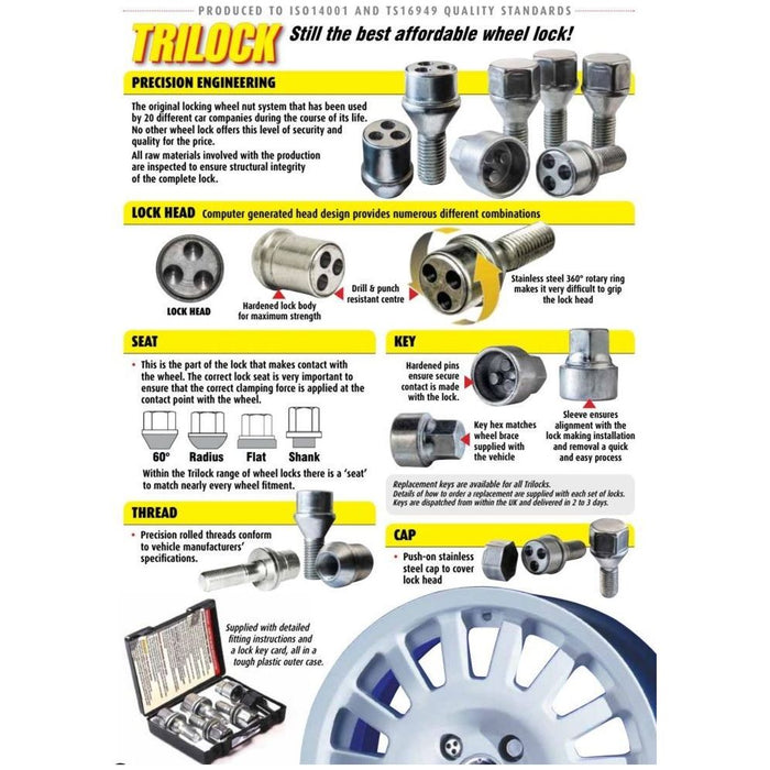 Anti Theft Locking Wheel Bolt Set T-ROC 2017> UKB4C  - Dynamic Drive