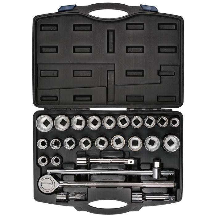 Draper Combined MM/AF Socket Set, 3/4" Sq. Dr., Black (26 Piece) 48329