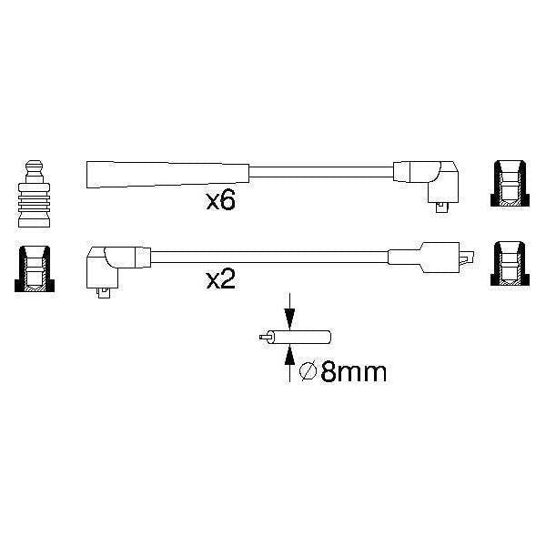 Genuine Bosch Ignition Lead B858 fits Ford Granada - 2.8 - 77-85 0986356858