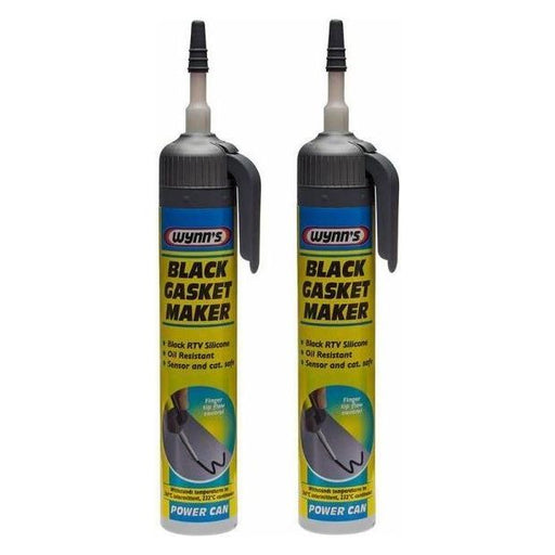 2x Wynns Black Gasket Maker 200ml 57680 for Filling & Bonding Instant Gasket Wynns  - Dynamic Drive