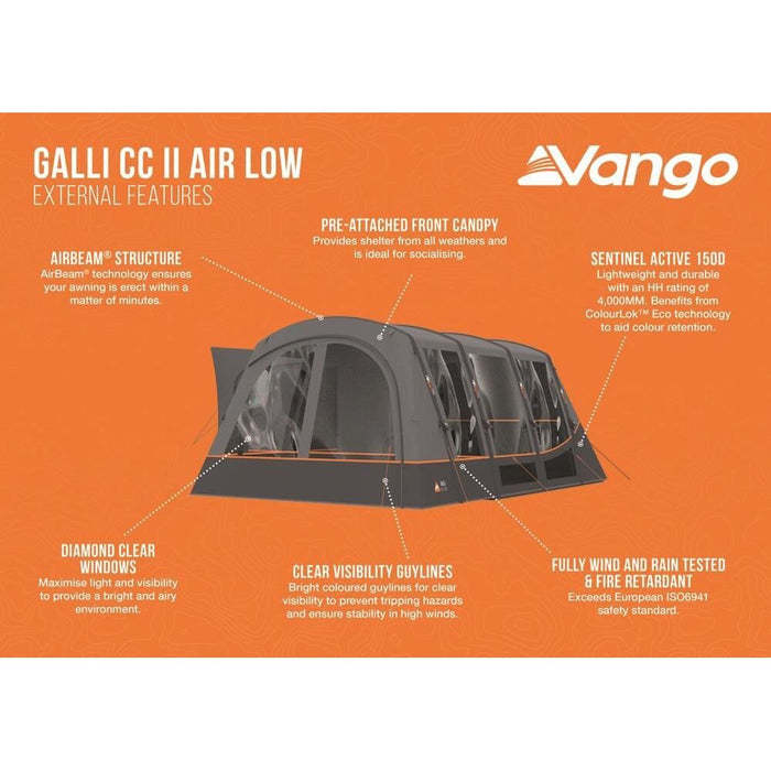 Vango Galli CC II Air Low Drive Away Awning  (180 - 210cm) Campervan Vango  - Dynamic Drive