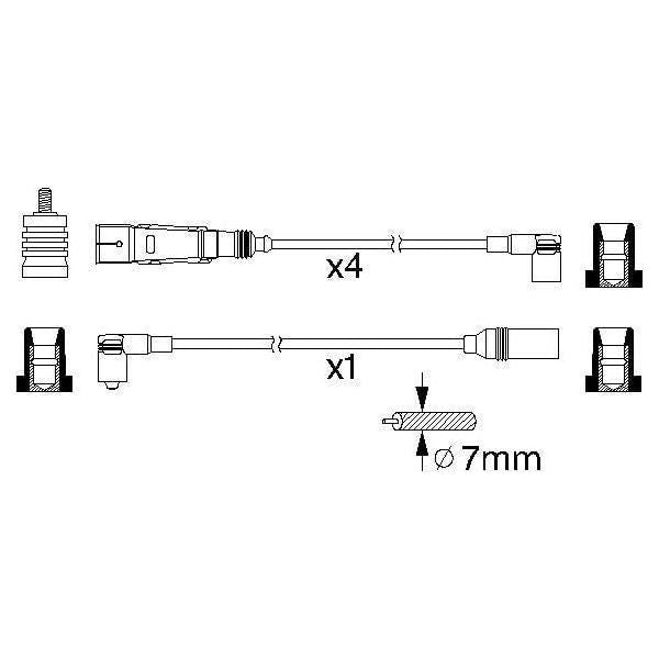 Genuine Bosch Ignition Lead B355 fits VW Golf - 1.8 - 84-89 0986356355