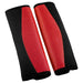 Pair of Red & Black Car Seat Belt Pads Fully Machine Washable UKB4C  - Dynamic Drive