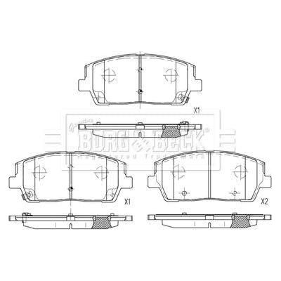 Genuine Borg & Beck Brake Pads fits Santa Fe 2.2 CRDi 18 0718 BBP2835 Borg & Beck  - Dynamic Drive