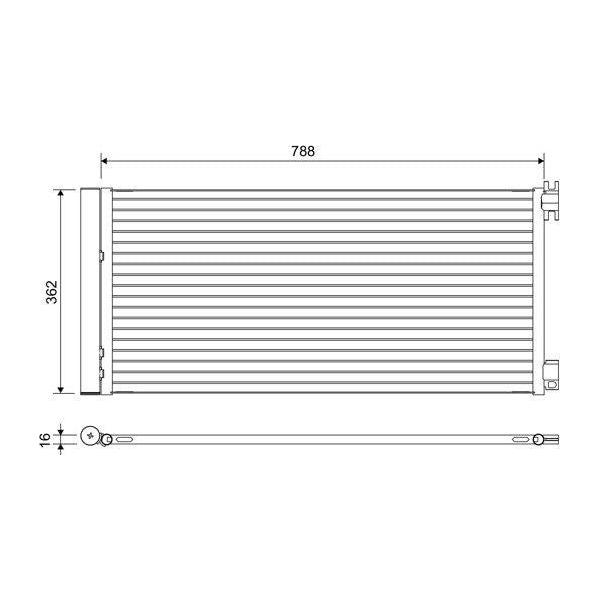 Valeo Air Conditioning Condenser 822637 Auto Part fits Renault Vivaro B Trafic Valeo  - Dynamic Drive