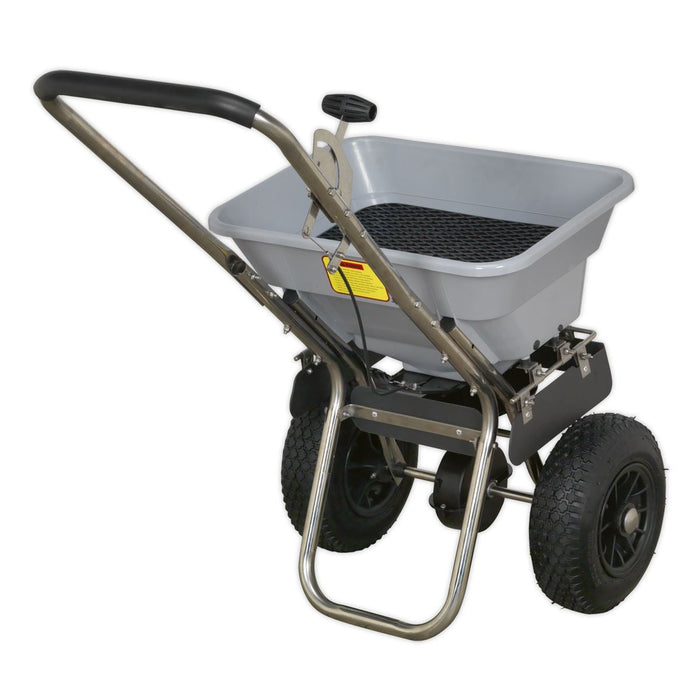 Sealey Stainless Steel Broadcast Salt Spreader 37kg Walk Behind SSB37W