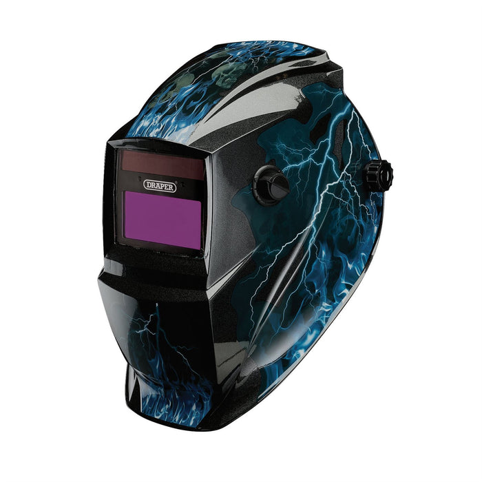 Draper Auto-Darkening Welding Helmet, Blue Skull 02514 Draper  - Dynamic Drive