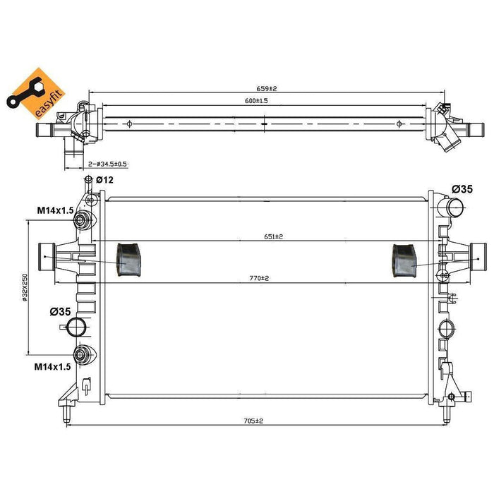 NRF Radiator 50562