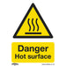 Sealey Warning Safety Sign Danger Hot Surface Self-Adhesive Vinyl Pack of 10 Sealey  - Dynamic Drive