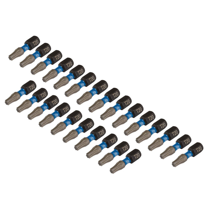 Draper Expert TX-STAR Impact Screwdriver Bits, T20 x 25mm, 1/4" Hex (Pack of 25) Draper  - Dynamic Drive