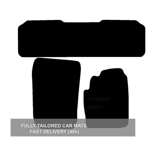 Fully Tailored Black Carpet Car Mats for Citroen Picasso 00 -10 Set of 3 UKB4C  - Dynamic Drive