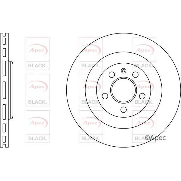 Apec Black Brake Disc (Rear) (Single) DSK2542B