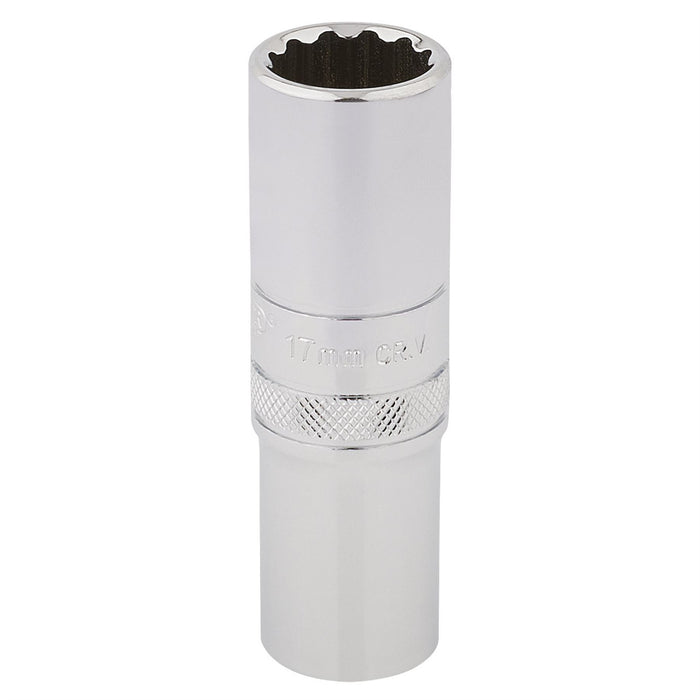 Draper HI-TORQ 12 Point Deep Socket, 1/2" Sq. Dr., 17mm 33735 Draper  - Dynamic Drive