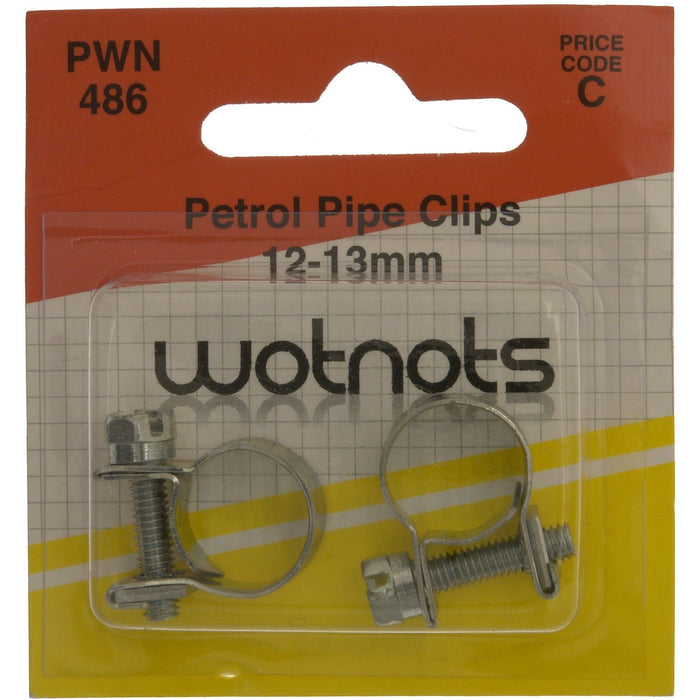 Wot-Nots Petrol Pipe Clips 12-13mm - Pack of 2