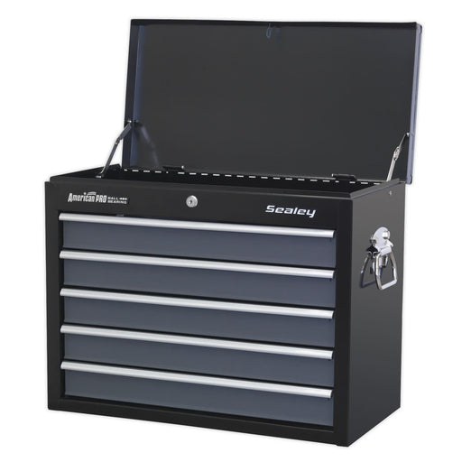 Sealey Topchest 5 Drawer with Ball-Bearing Slides Black/Grey AP3505TB Sealey  - Dynamic Drive