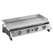 Dellonda 4 Burner Stainless Steel Portable Gas Plancha with Warming Rack 10kW Dellonda  - Dynamic Drive