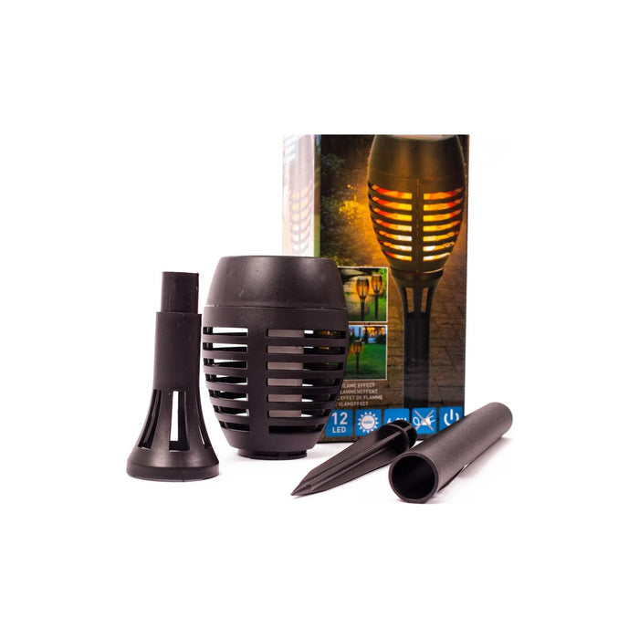 4 LED Flame Solar Torch Light Waterproof Flickering Dancing Path Garden Lamp UKB4C  - Dynamic Drive