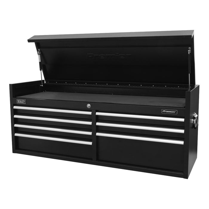 Sealey Topchest 7 Drawer 1415mm Heavy-Duty Black PTB141507 Sealey  - Dynamic Drive