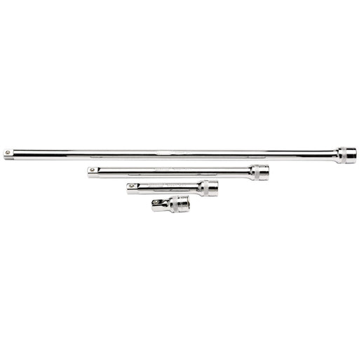 Draper Extension Bar Set, 1/2" Sq. Dr., Polished Chrome (4 Piece) 16769 Draper  - Dynamic Drive